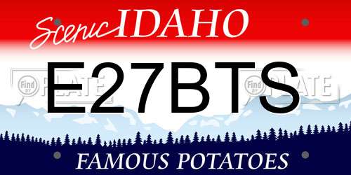 E27BTS Idaho License Plate