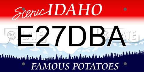 E27DBA Idaho License Plate