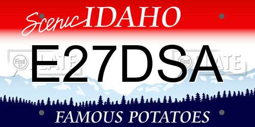 E27DSA Idaho License Plate