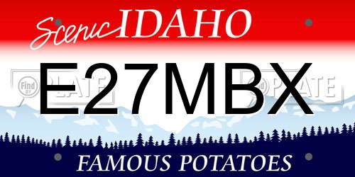 E27MBX Idaho License Plate