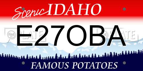 E27OBA Idaho License Plate