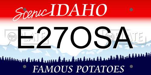 E27OSA Idaho License Plate