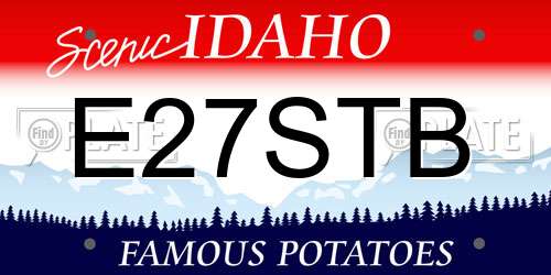 E27STB Idaho License Plate