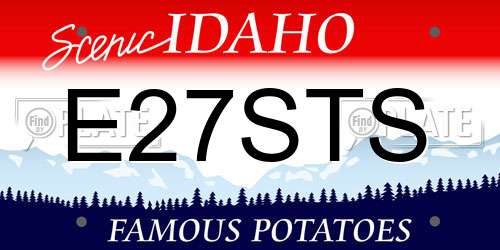 E27STS Idaho License Plate