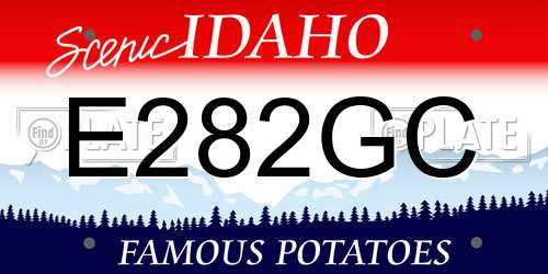 E282GC Idaho License Plate