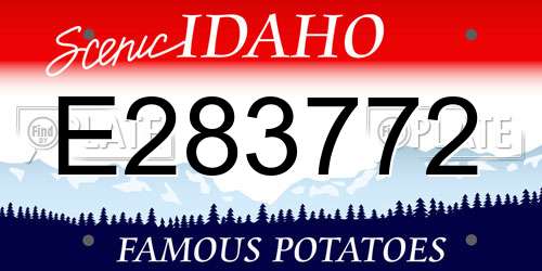 E283772 Idaho License Plate