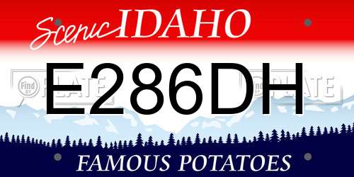E286DH Idaho License Plate