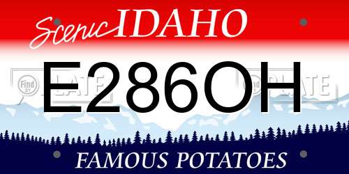 E286OH Idaho License Plate
