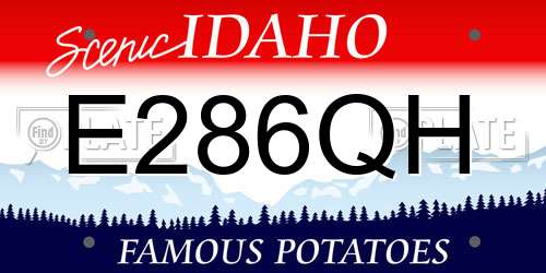 E286QH Idaho License Plate