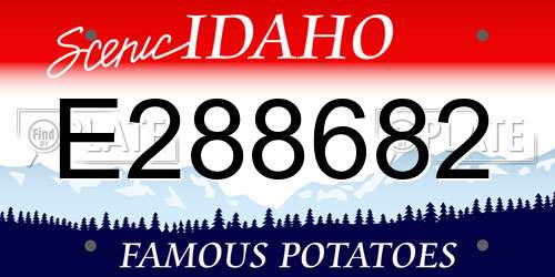 E288682 Idaho License Plate