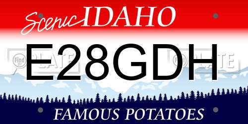 E28GDH Idaho License Plate