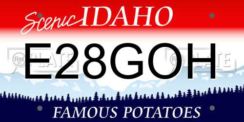 E28GOH Idaho License Plate