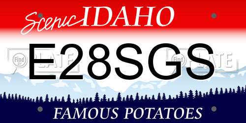 E28SGS Idaho License Plate