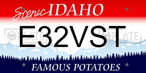 E32VST Idaho License Plate