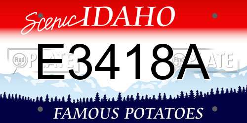 E3418A Idaho License Plate