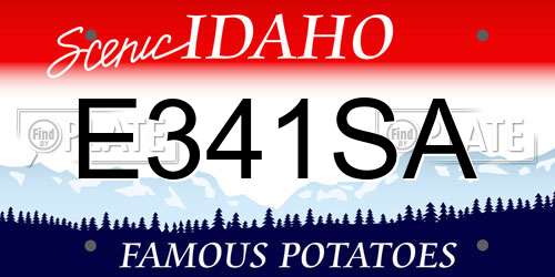 E341SA Idaho License Plate