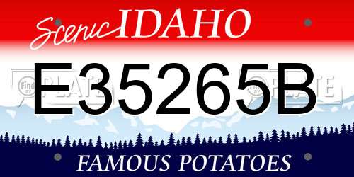 E35265B Idaho License Plate