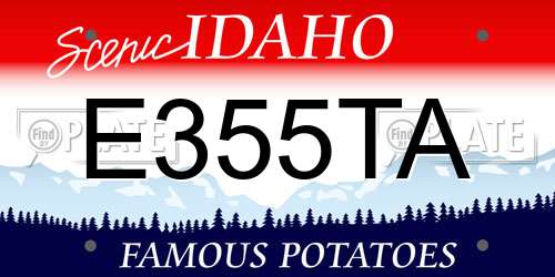 E355TA Idaho License Plate