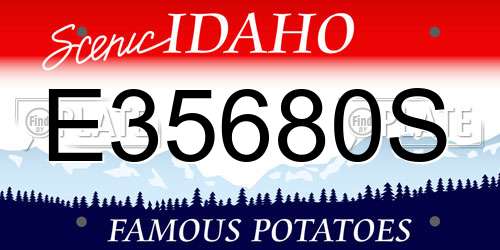 E35680S Idaho License Plate