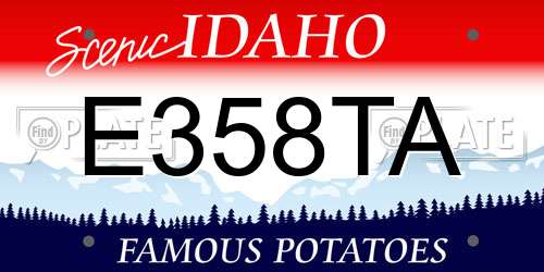 E358TA Idaho License Plate