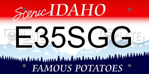 E35SGG Idaho License Plate