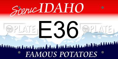 E36 Idaho License Plate