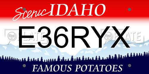 E36RYX Idaho License Plate