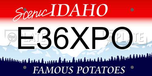 E36XPO Idaho License Plate