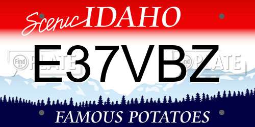 E37VBZ Idaho License Plate