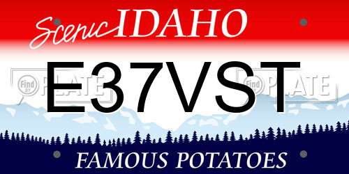 E37VST Idaho License Plate