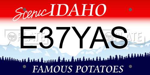 E37YAS Idaho License Plate