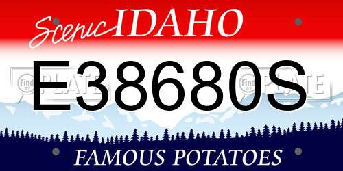 E38680S Idaho License Plate