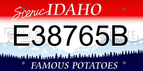 E38765B Idaho License Plate