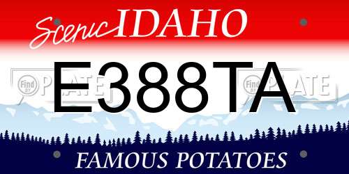 E388TA Idaho License Plate