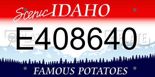 E408640 Idaho License Plate