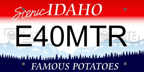E40MTR Idaho License Plate