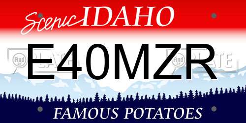 E40MZR Idaho License Plate