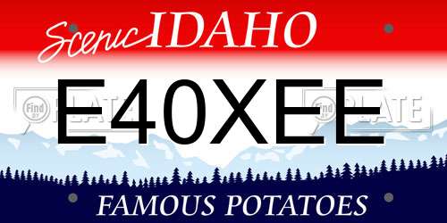 E40XEE Idaho License Plate