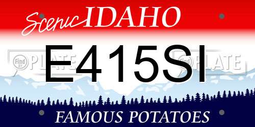 E415SI Idaho License Plate
