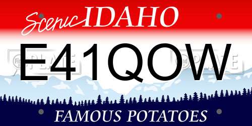 E41QOW Idaho License Plate