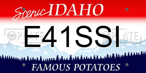 E41SSI Idaho License Plate