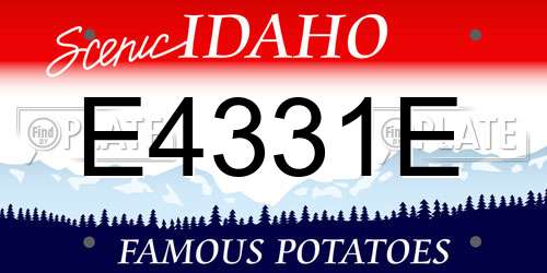 E4331E Idaho License Plate