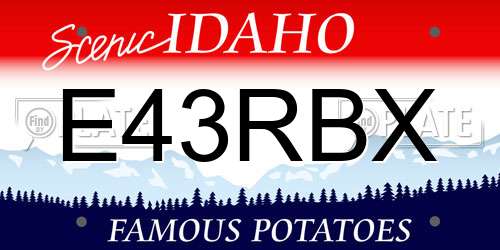 E43RBX Idaho License Plate