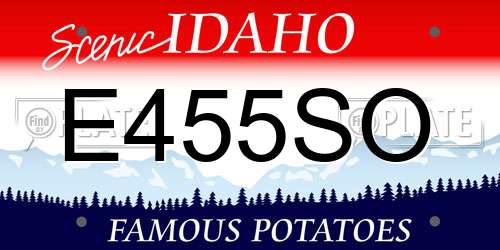 E455SO Idaho License Plate