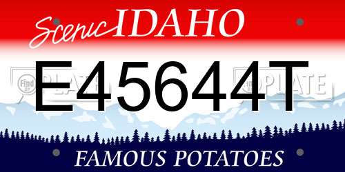 E45644T Idaho License Plate