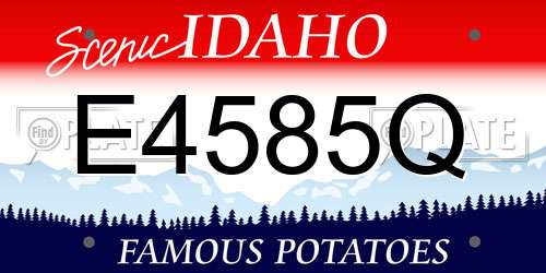 E4585Q Idaho License Plate