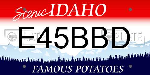 E45BBD Idaho License Plate