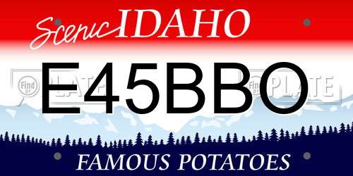 E45BBO Idaho License Plate