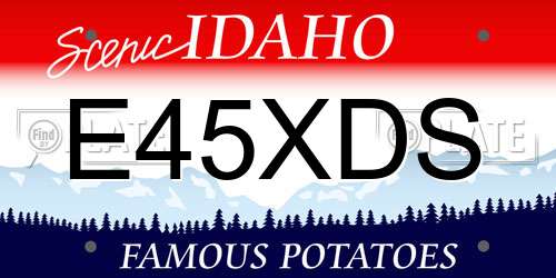 E45XDS Idaho License Plate
