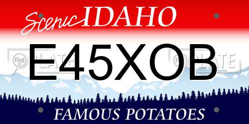 E45XOB Idaho License Plate